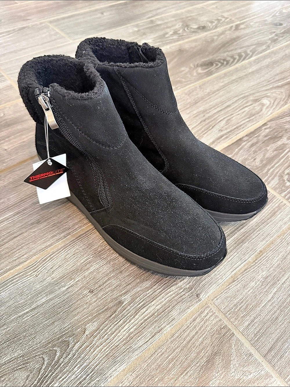 Lands' End Thermolite Black Winter Boots Women's 10 NEW!